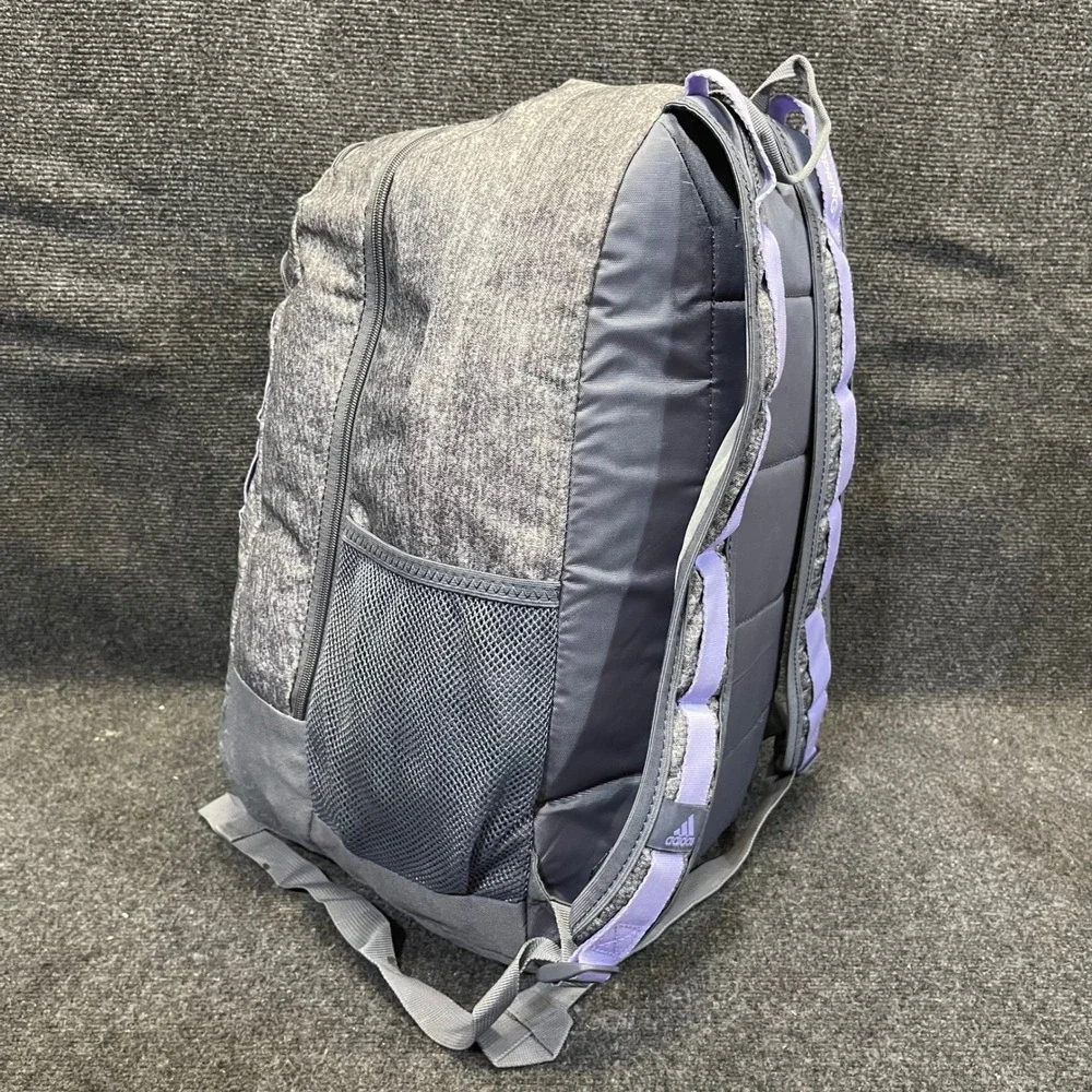 adidas Excel III Backpack 975654-O Onix Jersey Gray Light Purple School Bag